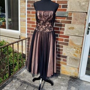 Betsy & Adam - Pink with Black Tulle/Lace